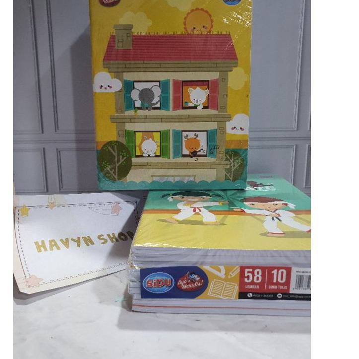 

Terlaris 10pc buku tulis merek SIDU isi 58 lembar/buku tulis ..