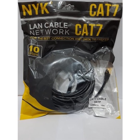 KABEL LAN Cat 7 NYK 15 Meter gold plated original Cable lan cat7 15m