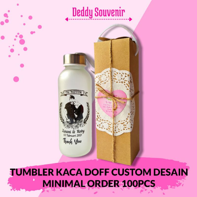 Souvenir Tumbler Custom Sablon  Kemas Box/ Souvenir Pernikahan