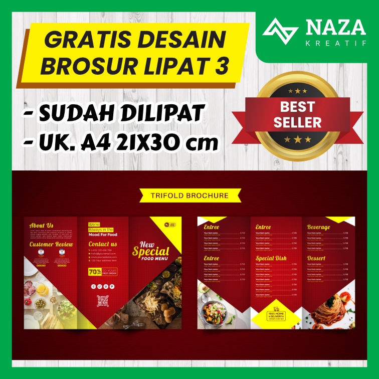 

Cetak Brosur Murah A4 Lipat 3 Custom Flyer Leaflet Pamflet AP120