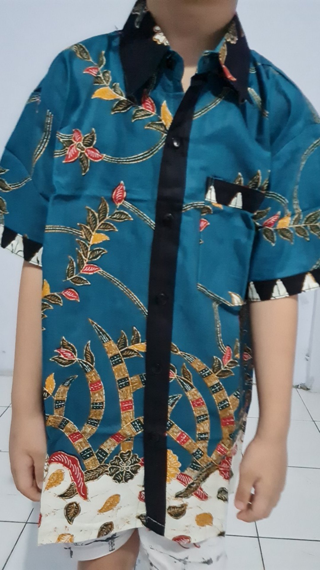 Kemeja Atasan 210 222 261 Batik Hem Anak Amelia Seragam Keluarga Katun