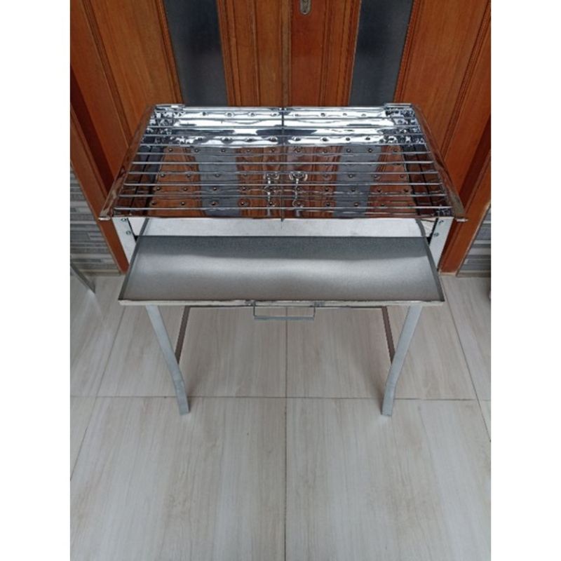 Bakaran arang Panggangan sate stainless jumbo lebar