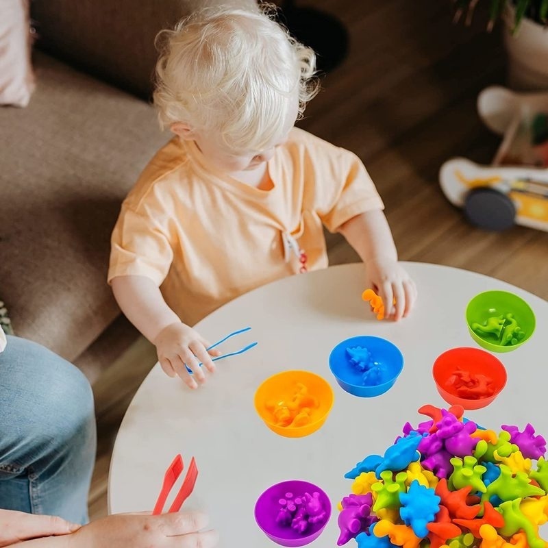 1 Set Mainan Edukasi Matematika Manipulatif Warna Pelangi Untuk Anak Pra Sekolah