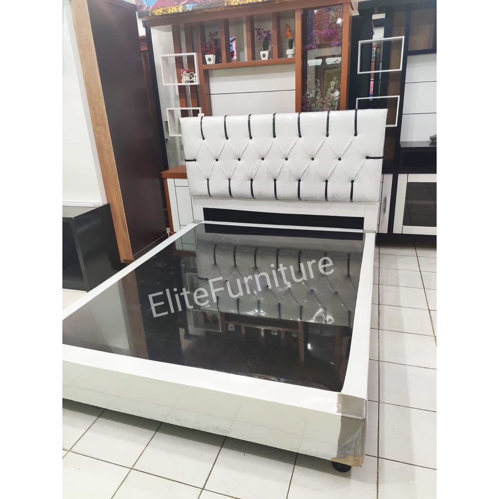 Divan Tempat Tidur Divan Uk 160x200 Divan kancing FREE 2 BANTAL Divan uk 160x200