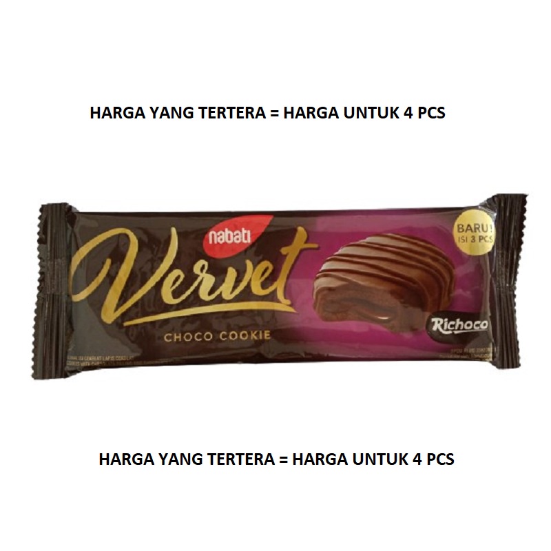 SK Nabati Vervet Choco Cookie Bundle Isi 4 Pcs 38 g Snack