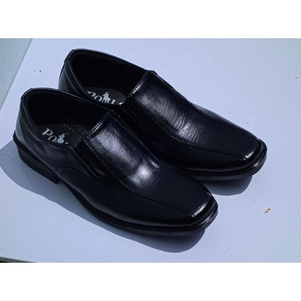 Working Sneakers For You Sepatu Pantofel Slop Pria Hitam Kerja Kasual Harian