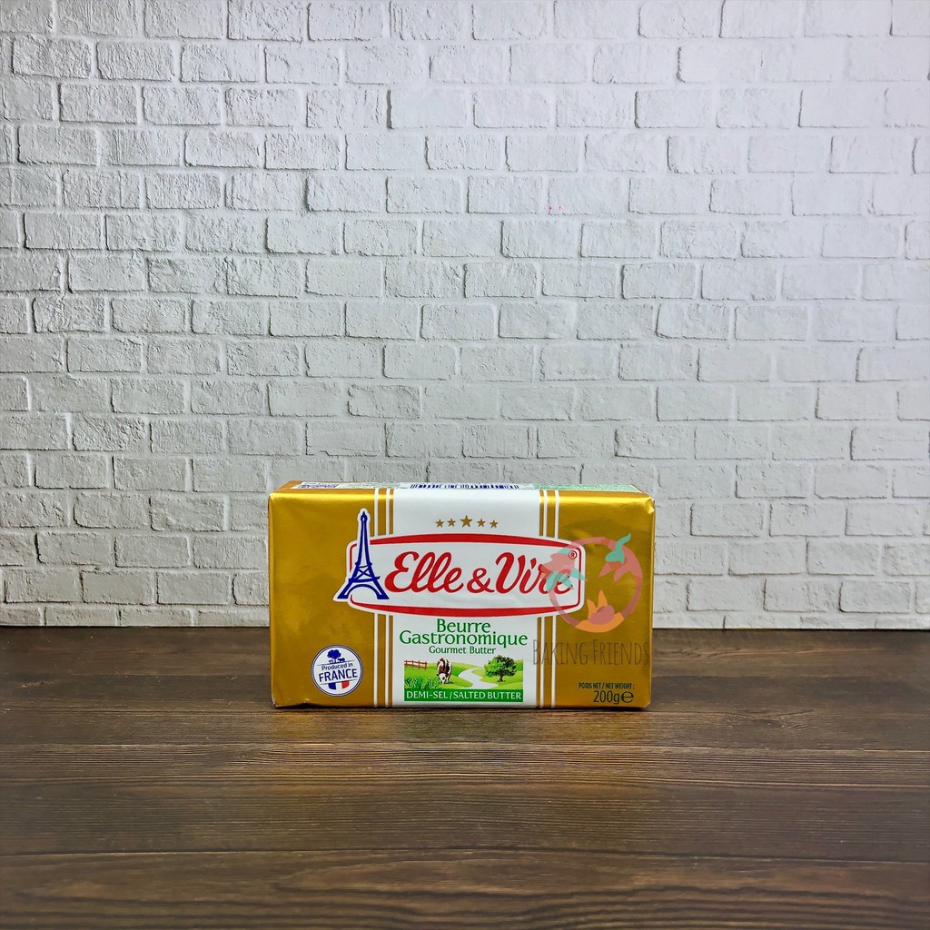 ELLE &amp; VIRE SALTED BUTTER 200 GR / MENTEGA ASIN