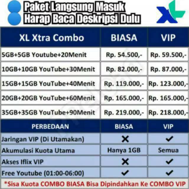 Xl xtra combo VIP