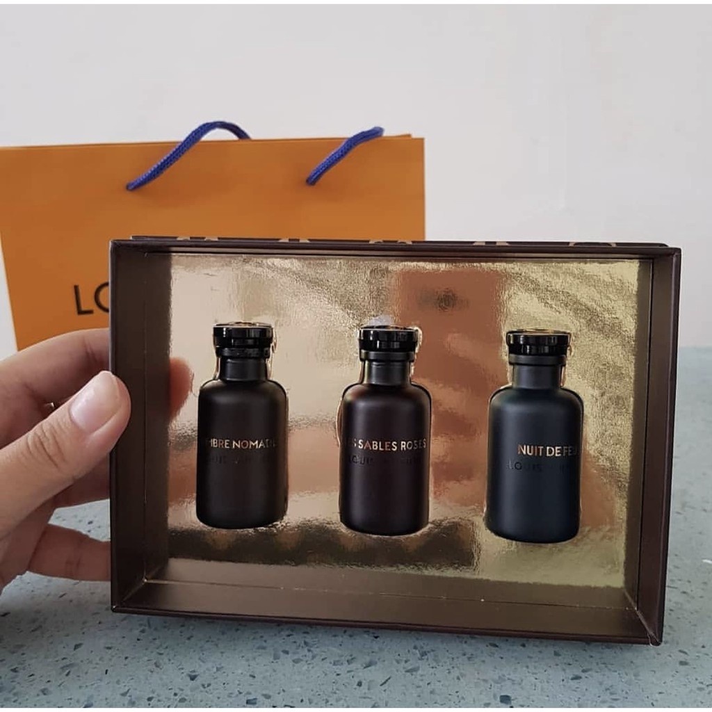 LV Black Gift Set Box Segel + Paper Bag - Parfum original for women 3x10ml
