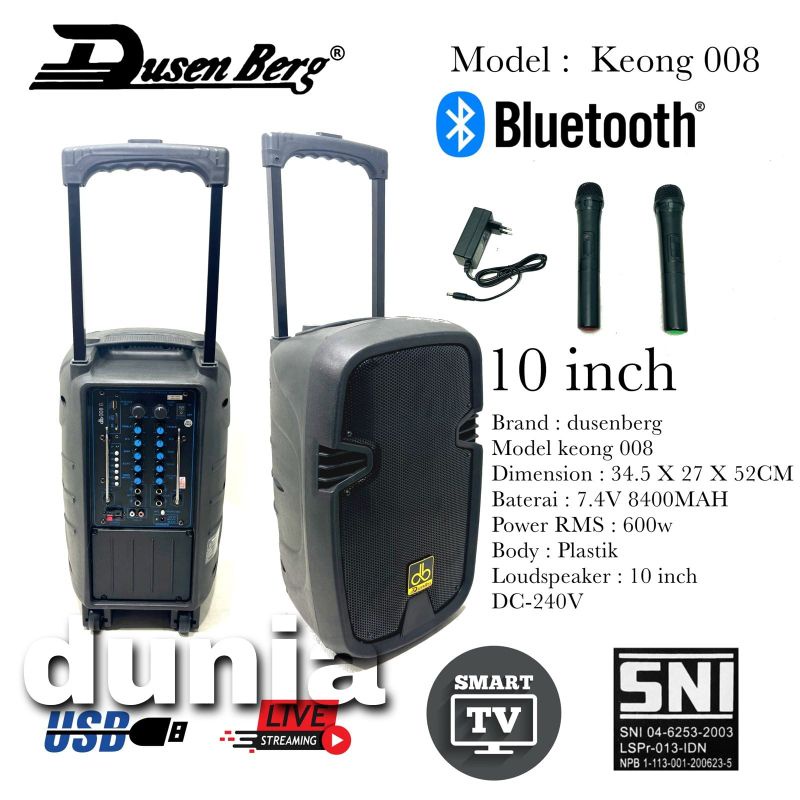 Speaker Portable 10 Inch Keong 10 Speaker Karaoke Di Smart Tv Youtube