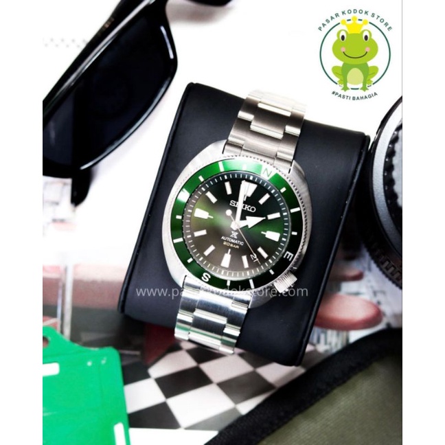 SEIKO PROSPEX TORTOISE LAND SRPH15K1 AUTOMATIC DIVER 200M GREEN DIAL