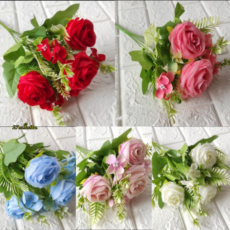 Bunga artificial bunga mawar besar