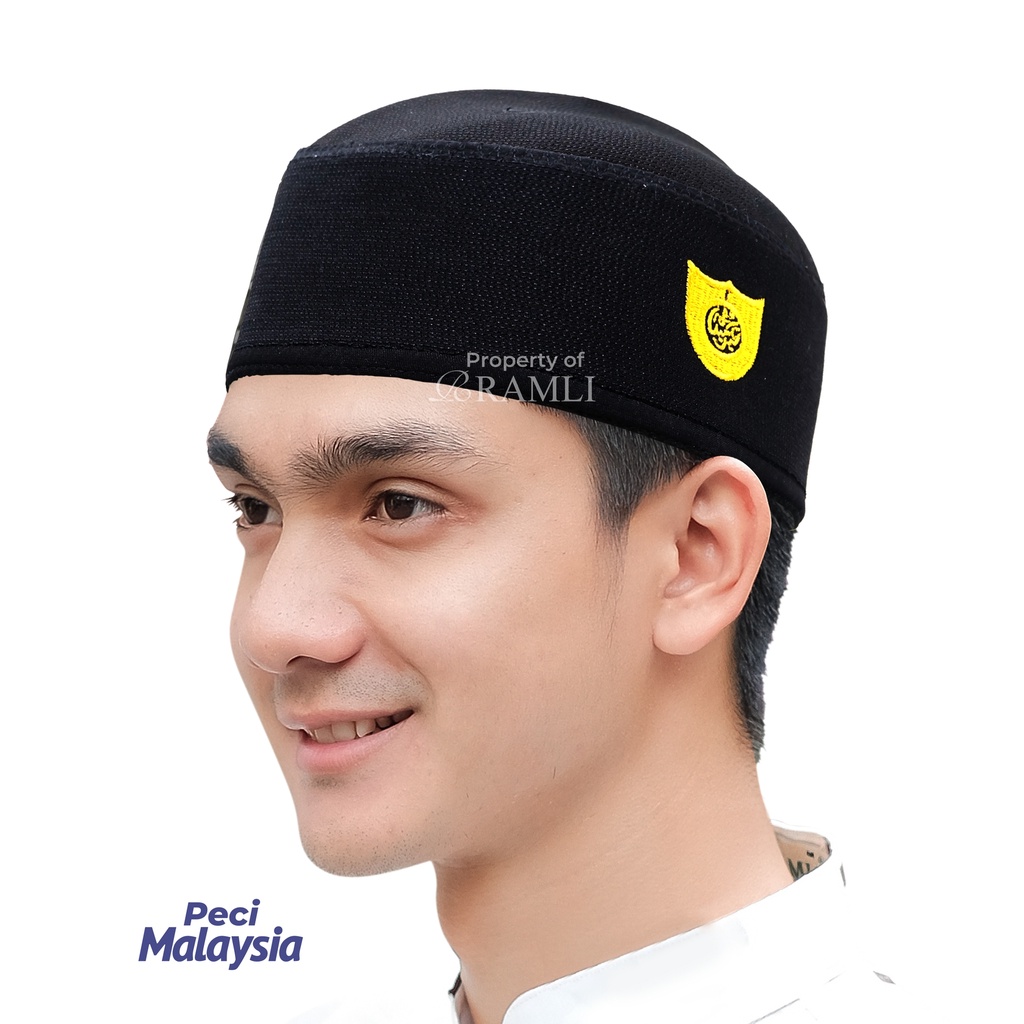 Ramli Songkok Peci Malaysia Hitam Bordir Kopyah Malaysia Bordir