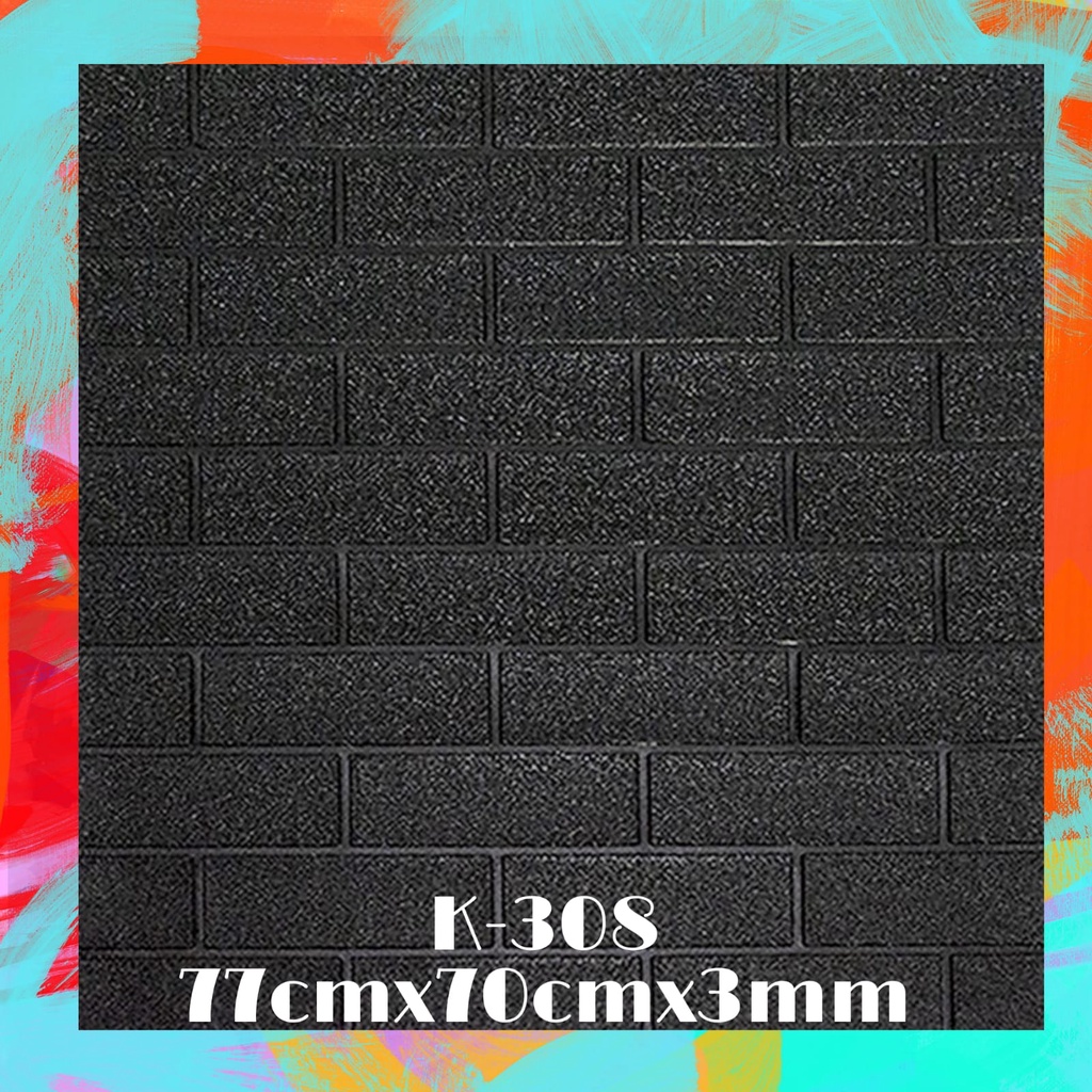 wallfoam 3d murah motif bata hitam halus/polos Wallfoam/WALLSTIKER/WALLBATA/WALLFOAMMURAH/WALLFOAM3D