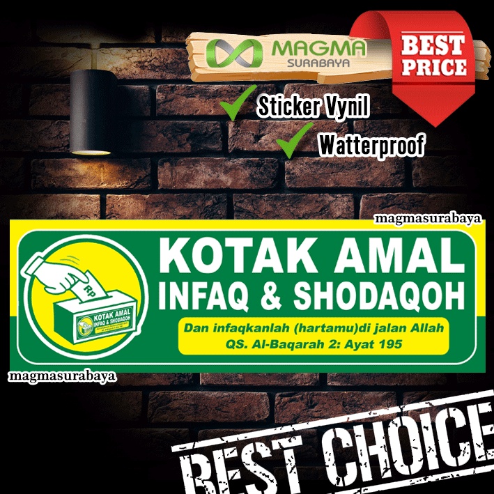 Stiker Kotak Amal Magma Surabaya