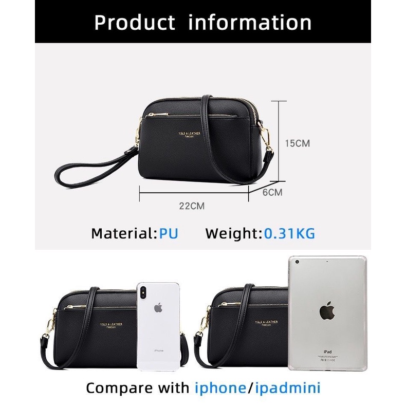 Tas BAKPAO KERANG Polos / clutch 2ruang selempang import batam
