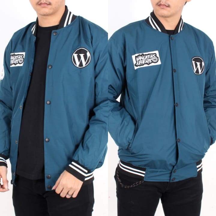 Varsity Jacket Original WANGKERS / Jaket Baseball Varsity Taslan Emblem