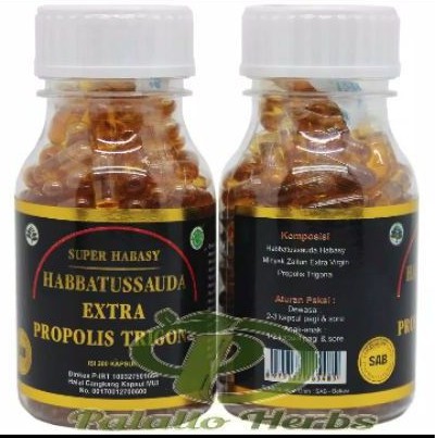 Habbatussauda Extra Propolis Trigona SAB Isi 200 Kapsul