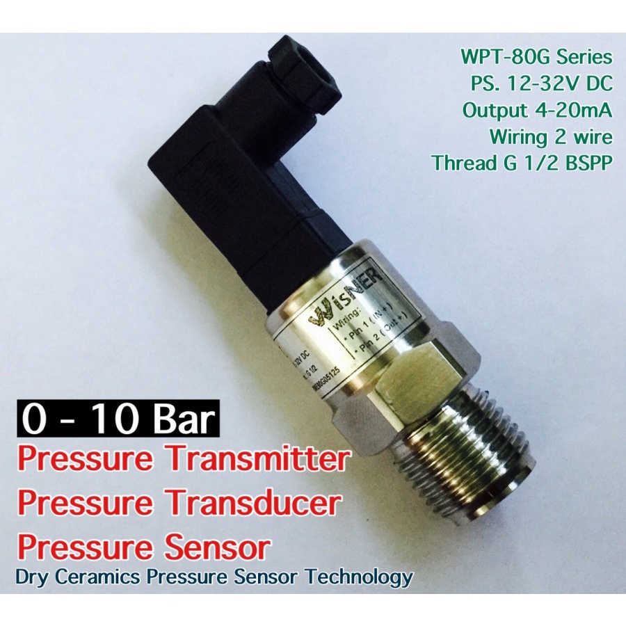 Industrial Pressure Transmitter 0-10Bar 10 Bar Output 4-20mA