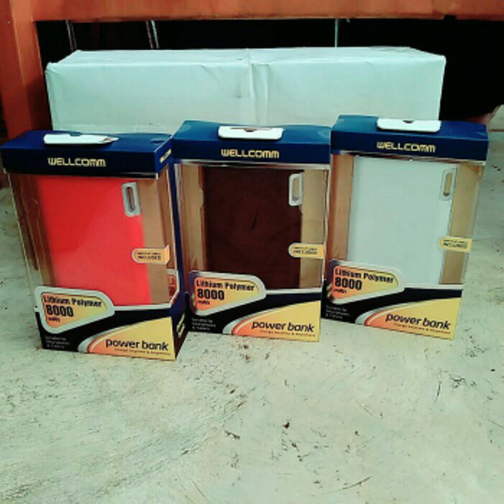 Powerbank Wellcomm 8000mah 8000mAh Slim Original Real Favorit