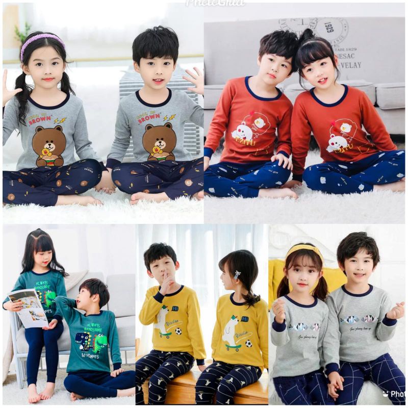 BAJU TIDUR ANAK 1-10 THN / PIYAMA ANAK IMPORT/lotus833#PROMO#sale