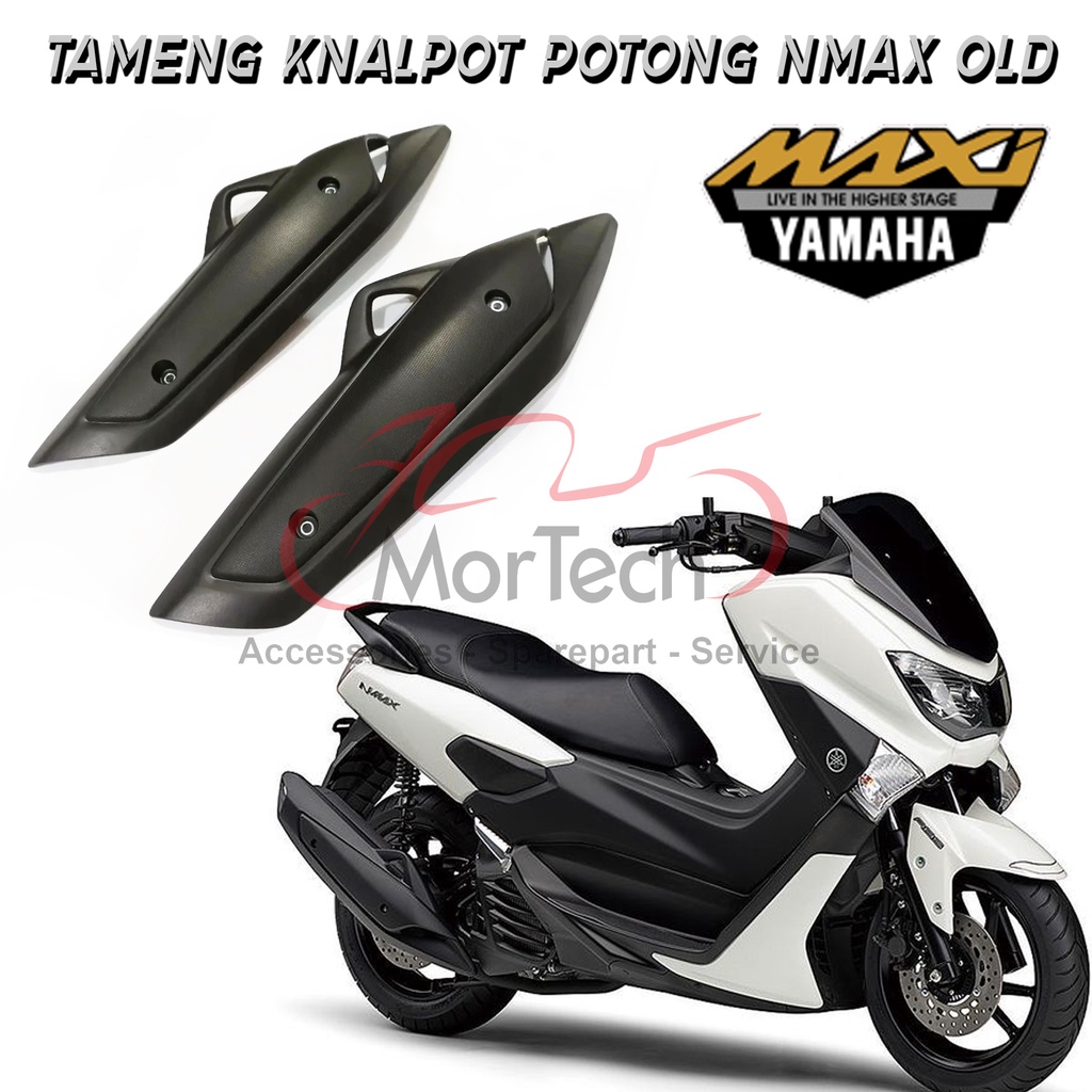 Tameng Cover Tutup Knalpot Potong PNP Nmax Old 2014-2019 Custom Lancip Minimalis Anti Pecah Model Or