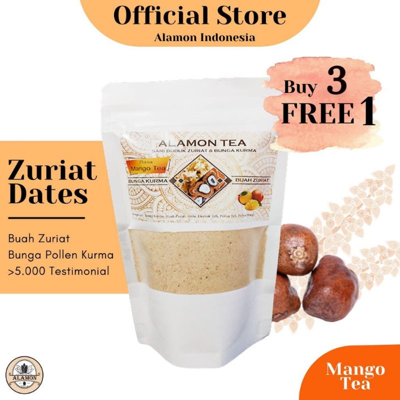 COD Beli 3 gratis 1 Promil Enak Zuriat Bubuk Kurma Madu Muda / Alamon Premium Program Hamil Tidak Eneg-2