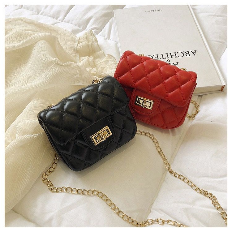 FT30 Premium Kualitas ringan chain tas mini chan*el anak kecil selempang wanita