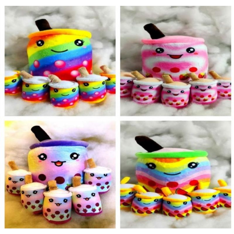 Boneka boba beranak Rainbow 5 anak 1 induk lucu mewah ber SNI