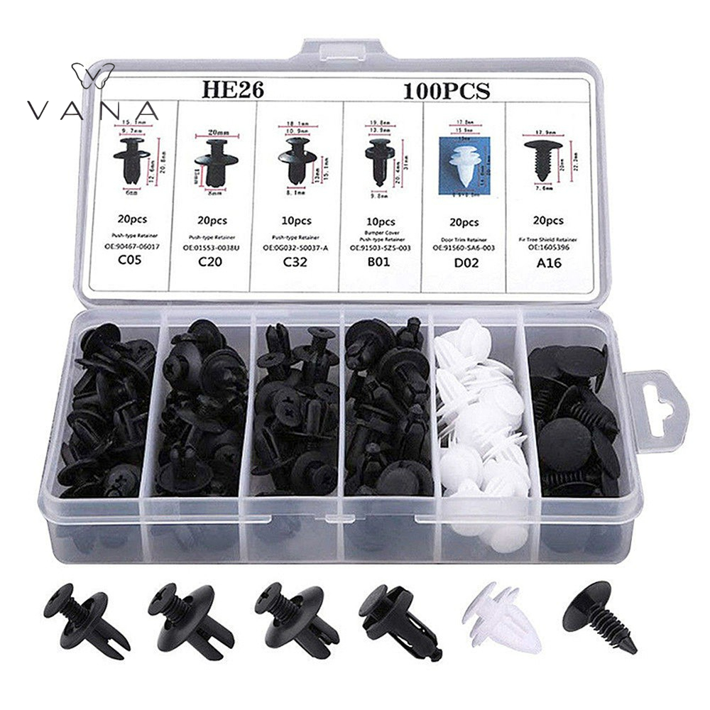 620Pcs/set Klip Mobil Hibrida Pengikat Pintu Trim Bumper Rivet Retainer Cocok Untuk Fender Fasteners Clip