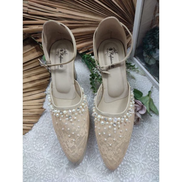 sepatu rafaizoutfit zarva cream tinggi 9cm tahu