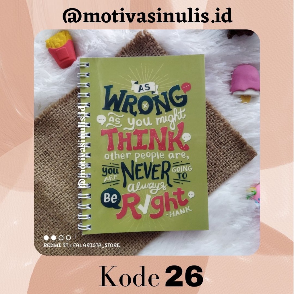 (Standard) NOTEBOOK SPIRAL BLACK LINES Part 2 COVER MOTIVASI / BUKU CATATAN HARIAN-26