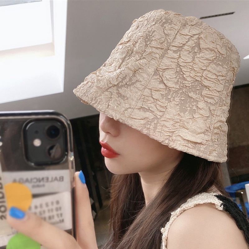 Topi Bucket Warna Solid Gaya Jepang Dan Korea Untuk Wanita