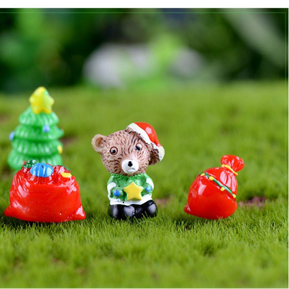 Agustina Dekorasi Natal Lucu Mini Resin Xmas Tree Little Bear Ornament