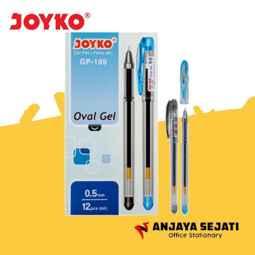 

Gelpen Joyko BP-189 ( Oval Gel ) Hitam - Lusinan - 12pcs
