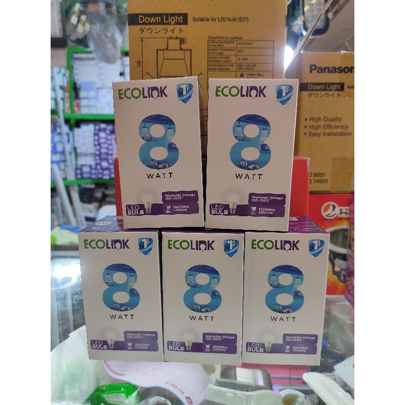 LAMPU / BOHLAM  LED ECOLINK 8 Watt
