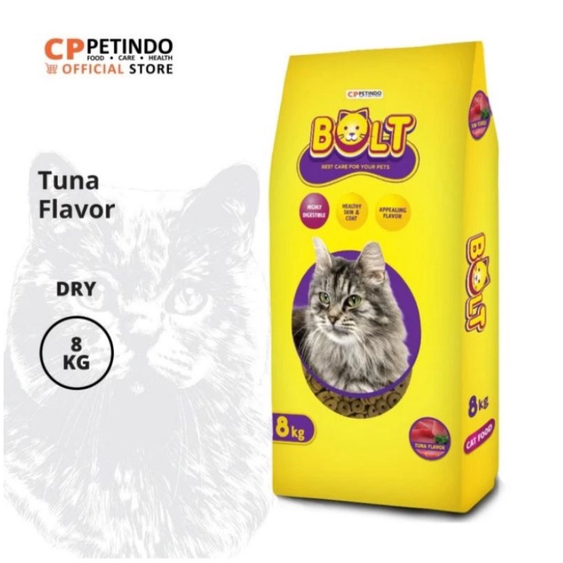 Makanan Kucing Bolt 20kg Catfood paket 3Karung Gojek