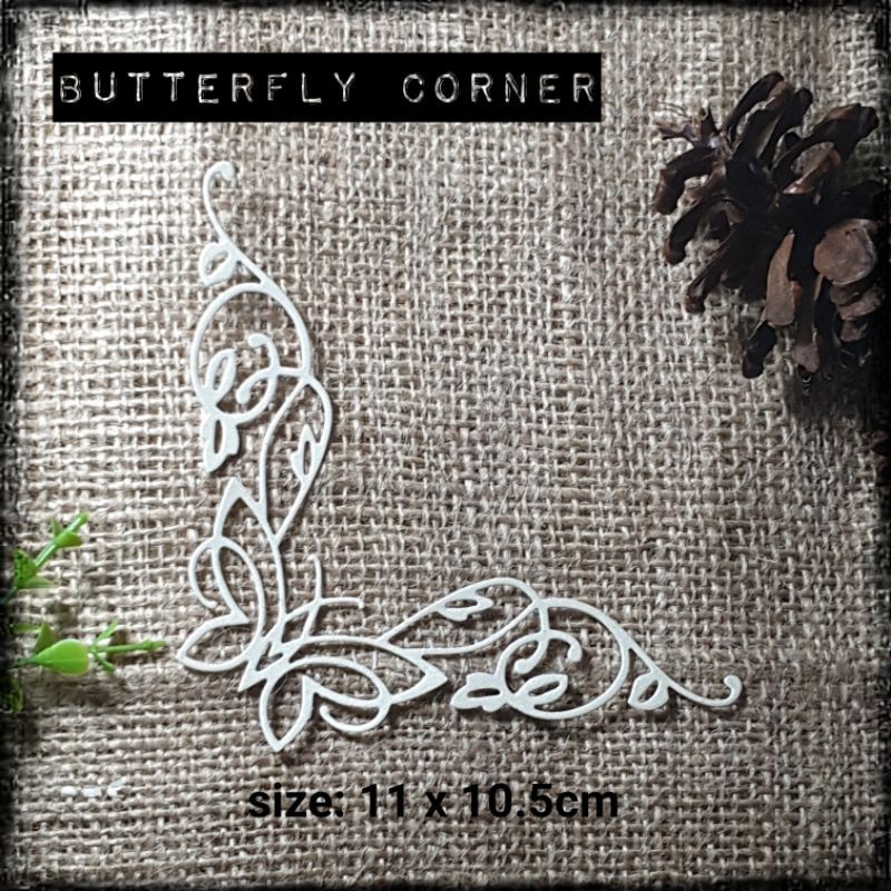 Scrapbook kupu sudut/Die Cut Butterfly Corner