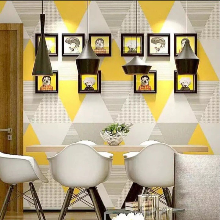 PAKET HEMAT Wallpaper Sticker Dinding Motif SEGITIGA