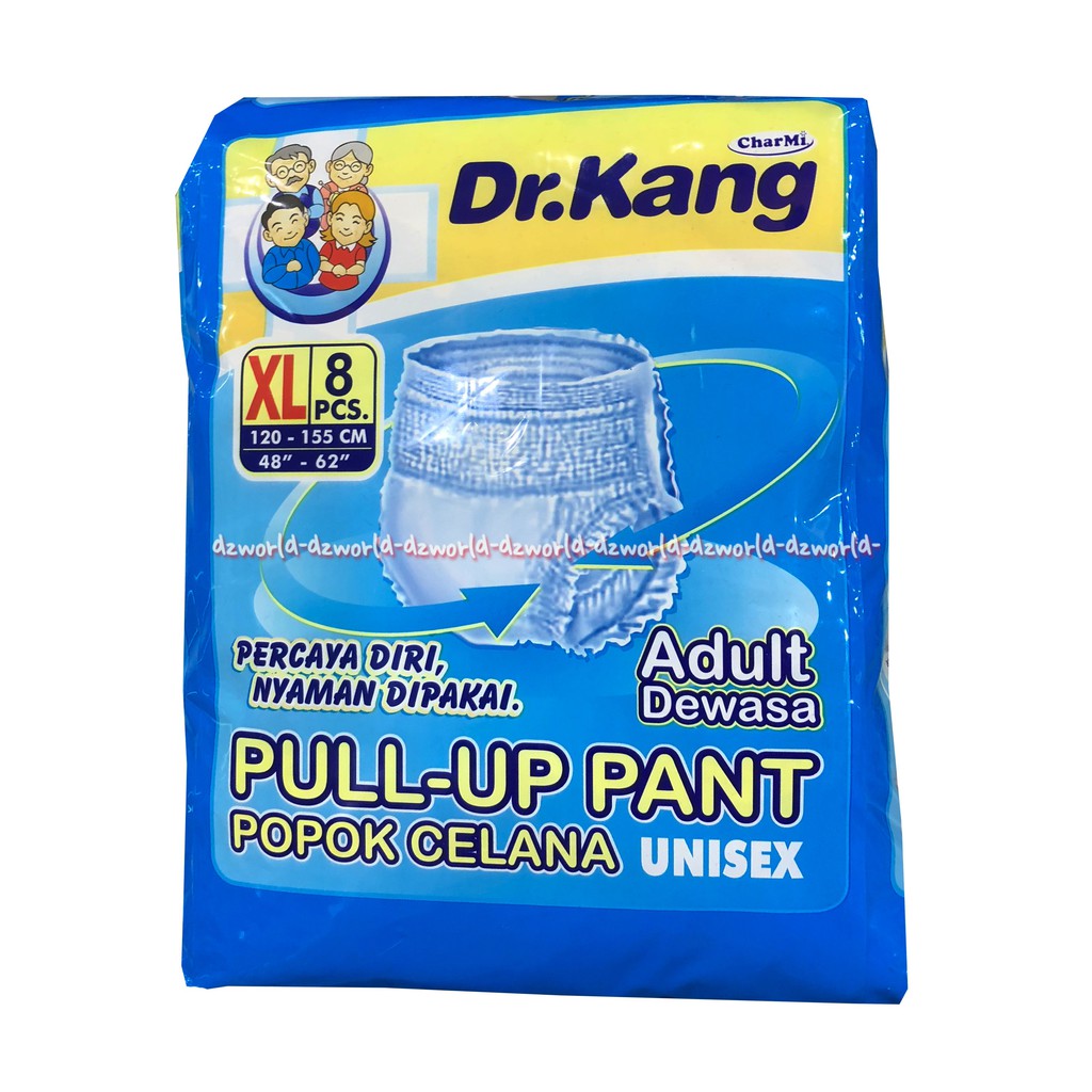 Dr Kang Pull Up Pant Popok Celana XL 8Pcs Diapers Dewasa Dr.Kang