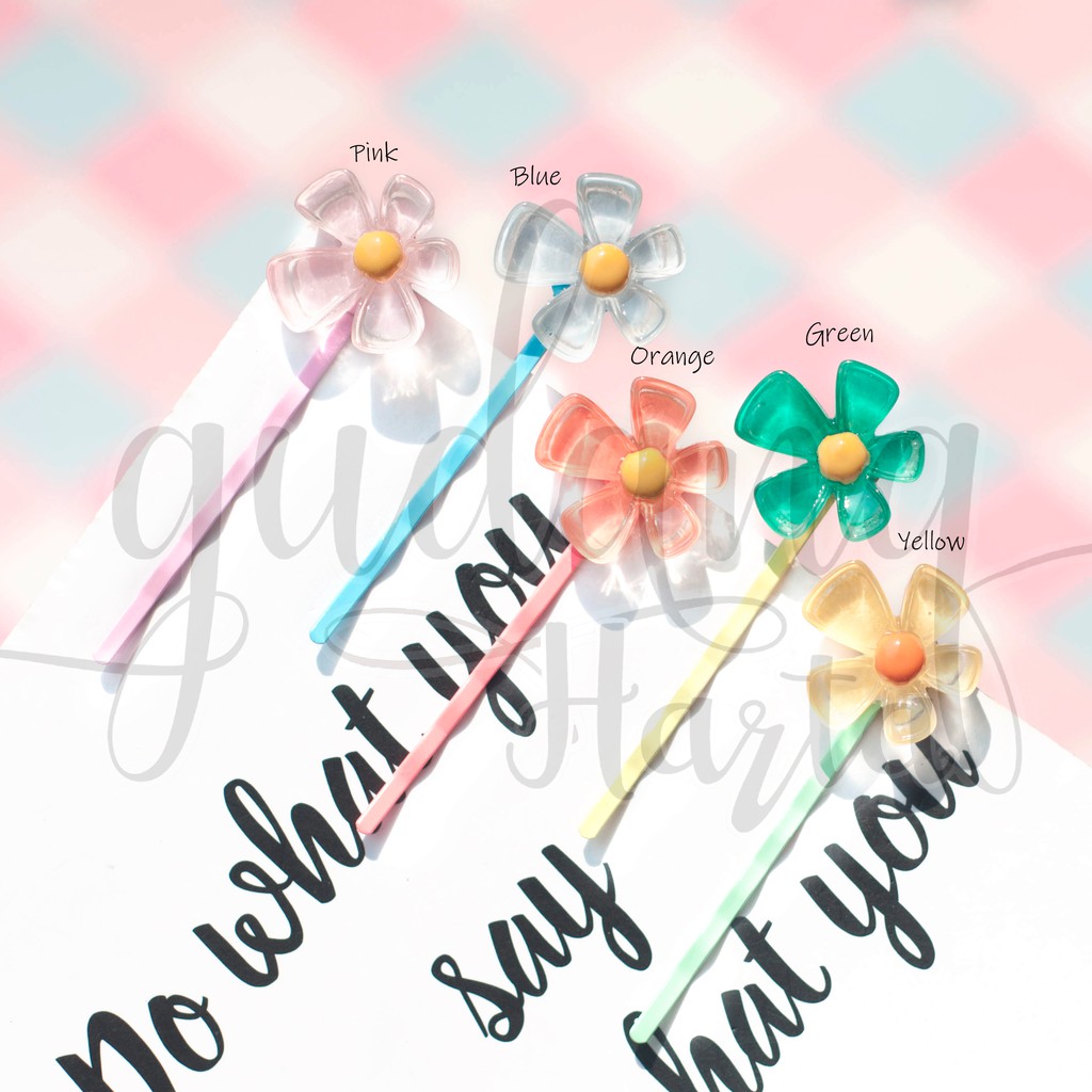 Bobby Pin Bunga Simple Flower ISI 2 Lucu GH 201289