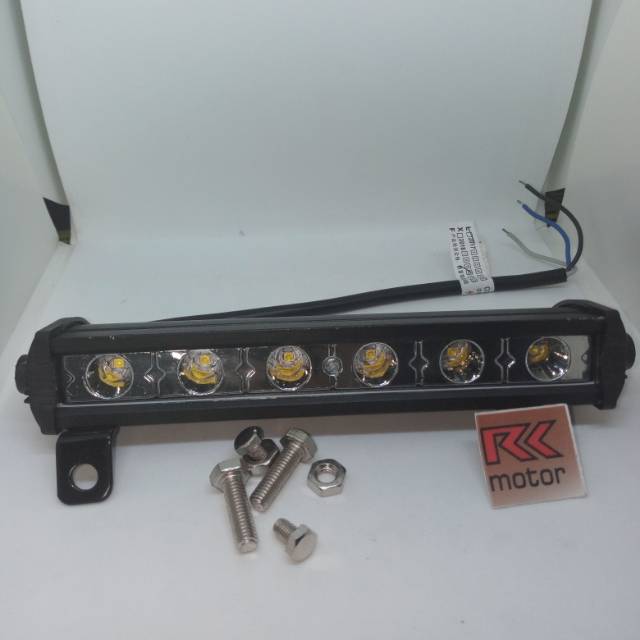 Lampu tembak sorot cree cwl 6 mata led bright white slim motor mobil