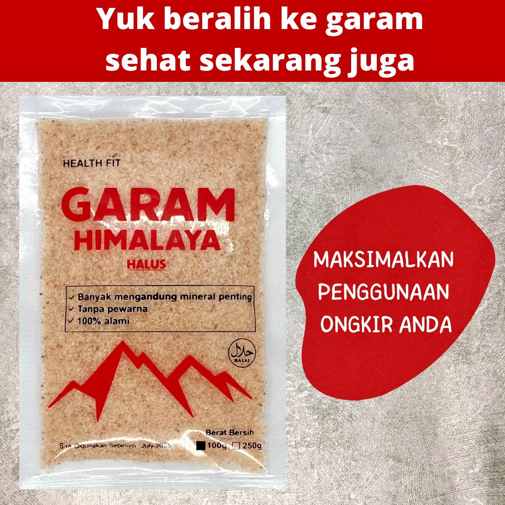 Garam himalaya himalayan salt original organic  100 gram HEALTHFOOD