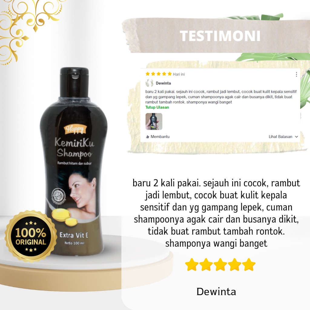 Sampo Happy Kemiriku Paket 3 Shampoo Perawatan Rambut Anak dan Dewasa