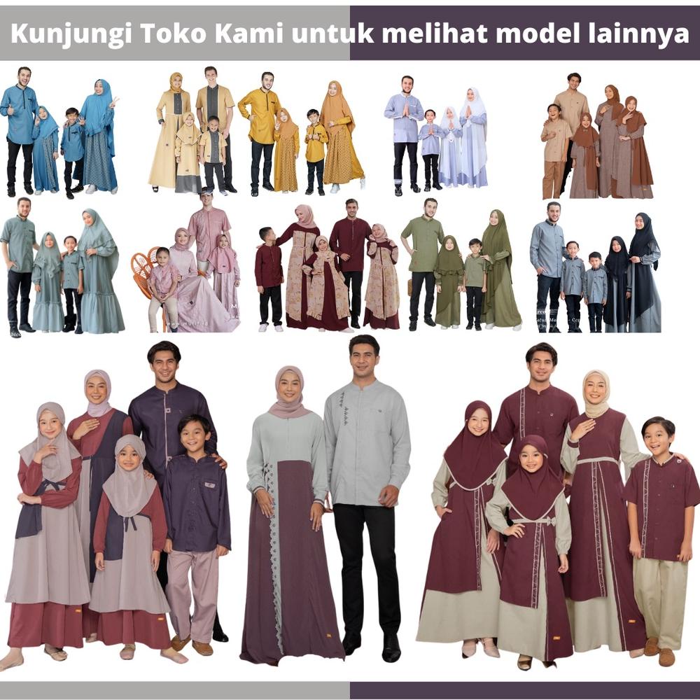 Baju Couple Keluarga Lebaran 2022 Mewah Series Nibras  - Sarimbit Keluarga 2022 Ori Bandung  -  Gamis Couple Ibu Dan Anak Perempuan Muslim Cople Cauple Kapel Premium