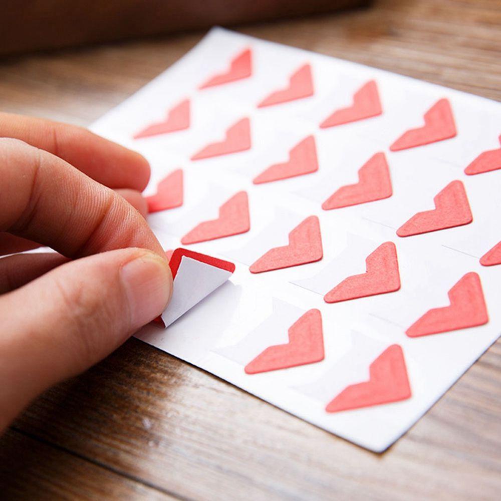 [Elegan] Stiker Sudut DIY 14warna Dekorasi Rumah Kraft Paper Vintage Scrapbook Sticker