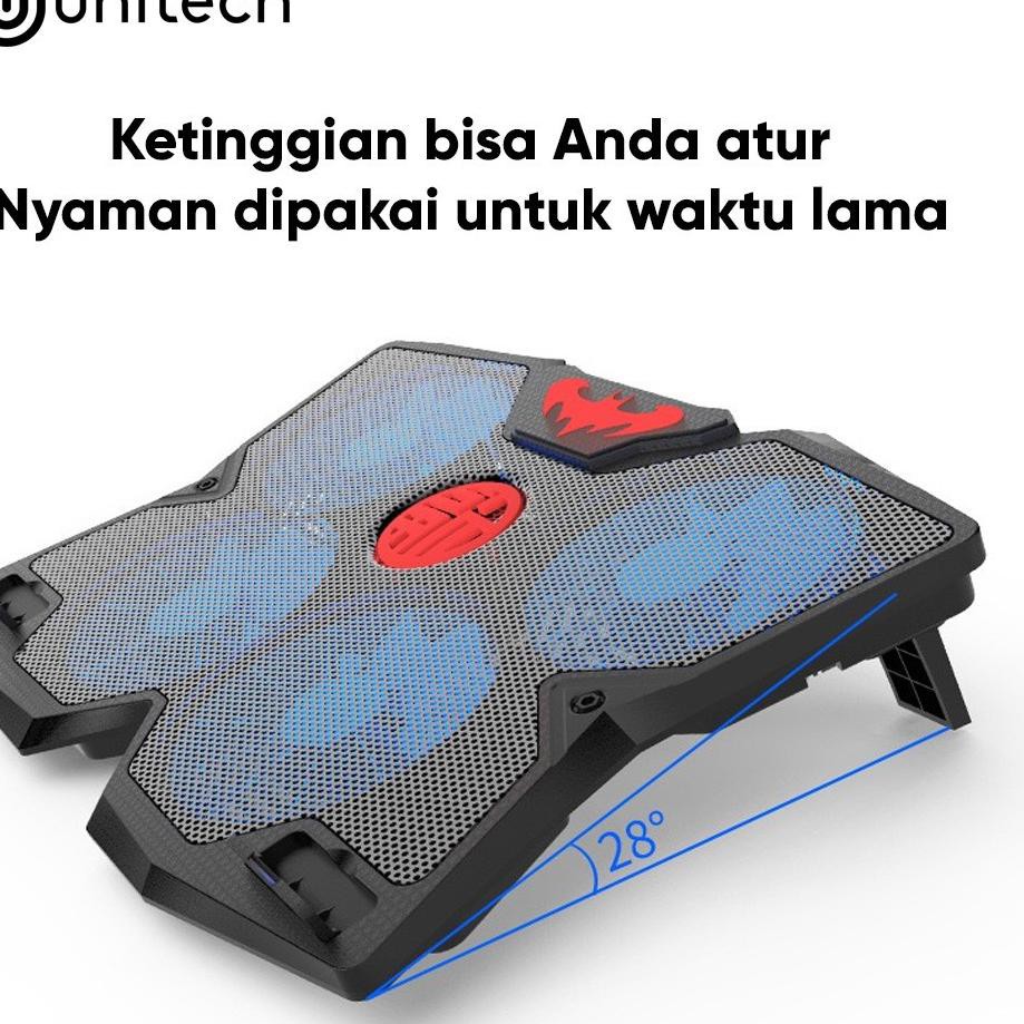 Notebook Cooler Coolingpad Pendingin Laptop 4 Kipas LED Blue S400