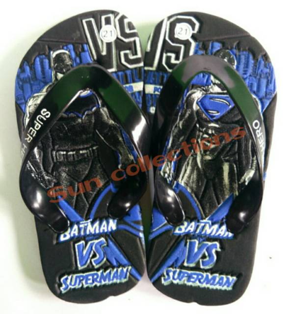 Sandal anak anak Batman Vs Superman  1kg(15 pasang)