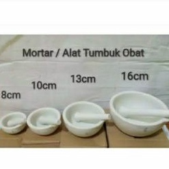 Mortal Obat 8cm 10cm 13cm 16cm - penumbuk obat - tempat penumbuk obat - alu obat penumbuk obat keramik - Mortar-mortir
