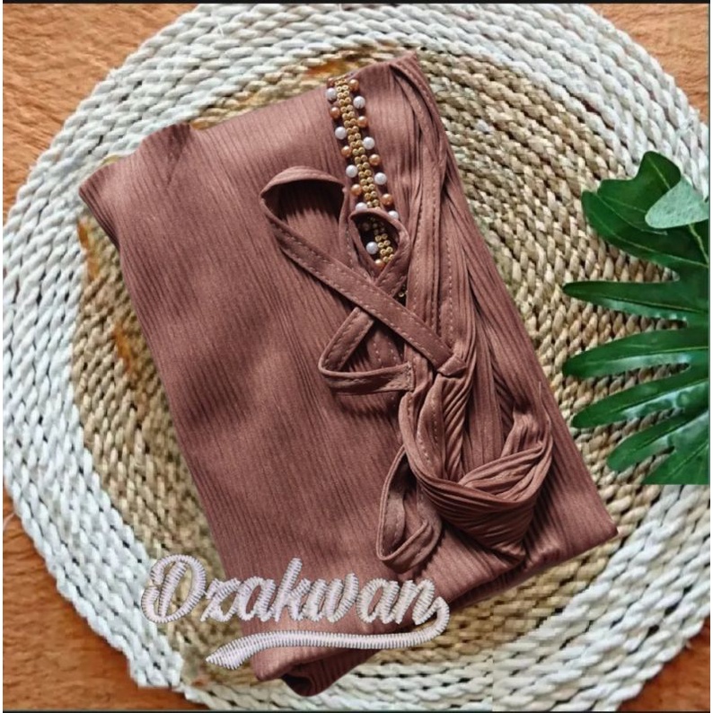 HIJAB INSTAN JERSEY PLISKET PAYET MUTIARA || JILBAB BERGO RIVI CK TERBARU-Millo